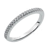 Artcarved Bridal Mounted with Side Stones Classic Diamond Wedding Band Lacey 14K White Gold
