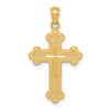 Quality Gold 14k Budded Cross Pendant