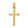 Quality Gold 14k Polished Hollow Cross Pendant
