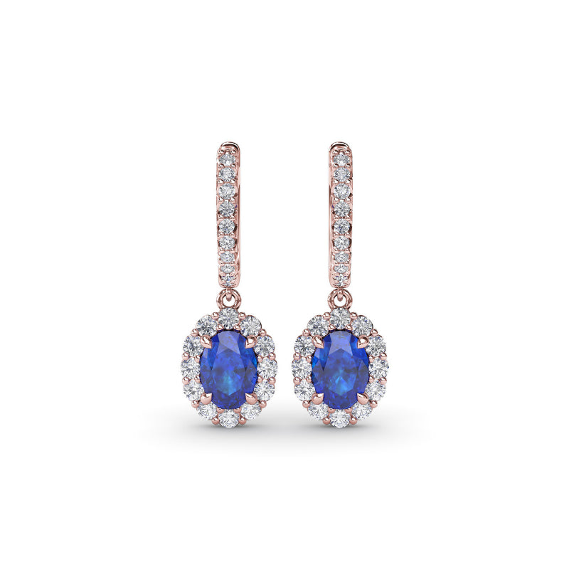 Fana Dazzling Sapphire and Diamond Drop Earrings