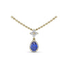 Fana Sapphire and Diamond Teardrop Necklace