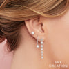 Shy Creation 14k Gold White 0.30Ct Diamond Earring