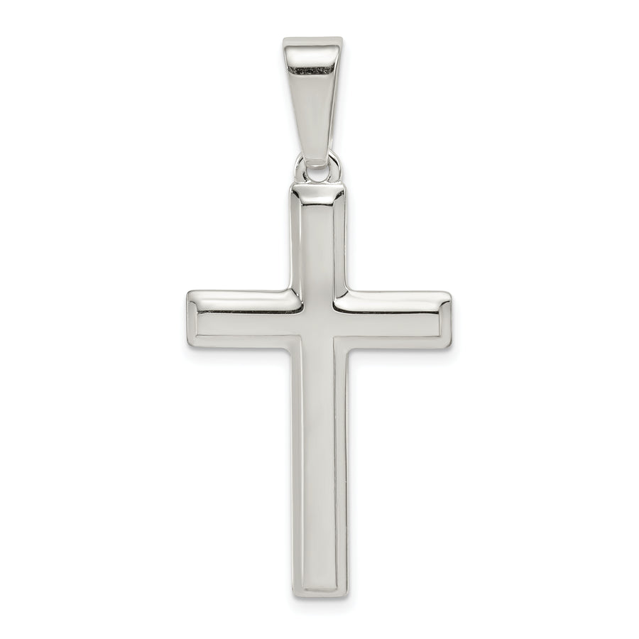 Quality Gold Sterling Silver Polished Cross Pendant