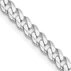 Quality Gold Sterling Silver Rhodium-plated 4.5mm Curb Chain