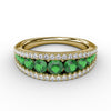 Fana Walk This Way Emerald and Diamond Ring