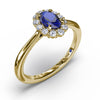 Fana Blooming Halo Sapphire and Diamond Ring