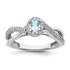 Quality Gold 14k White Gold Aquamarine Diamond Halo Engagement Ring