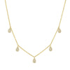 Shy Creation 14k Gold Yellow 0.27Ct Diamond Pave Necklace