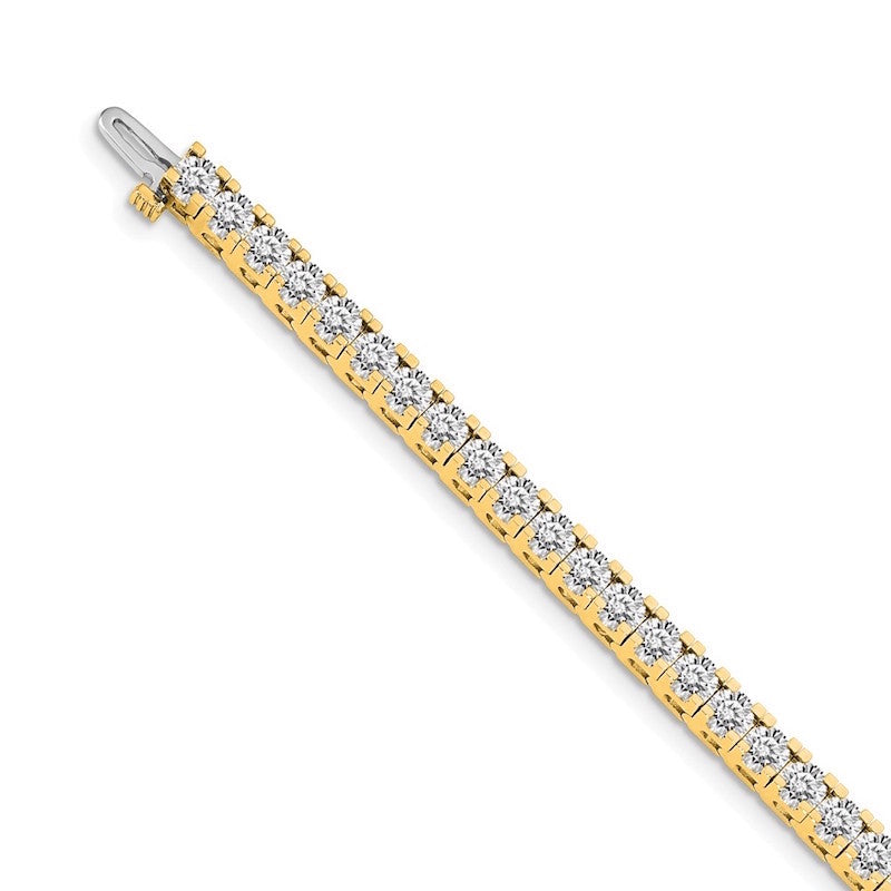 Quality Gold 14k Yellow Gold 3.6mm Diamond Tennis Bracelet