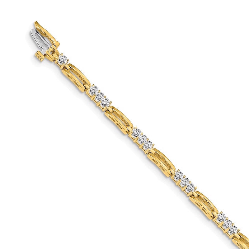 Quality Gold 14k Yellow Gold A Diamond Tennis Bracelet