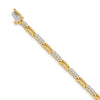 Quality Gold 14k Yellow Gold 2.4mm Diamond Tennis Bracelet