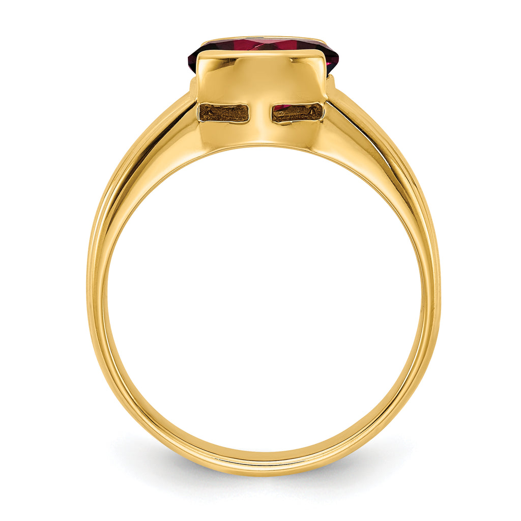 Quality Gold 14k 8x6mm Oval Garnet ring