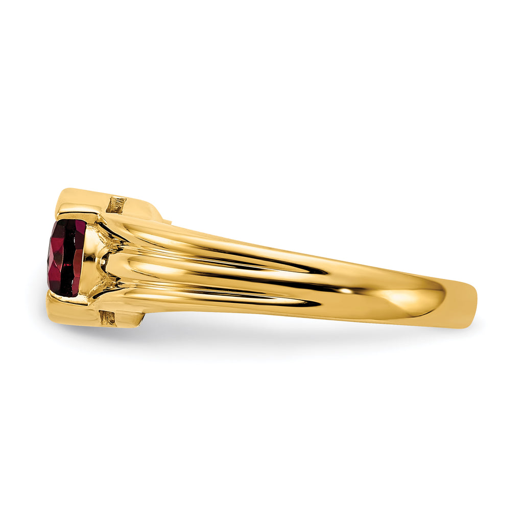 Quality Gold 14k 8x6mm Oval Garnet ring