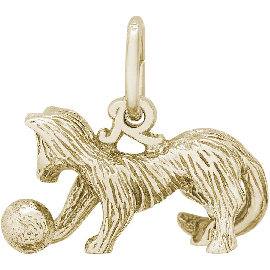 Rembrandt 14k Yellow Gold Cat Charm
