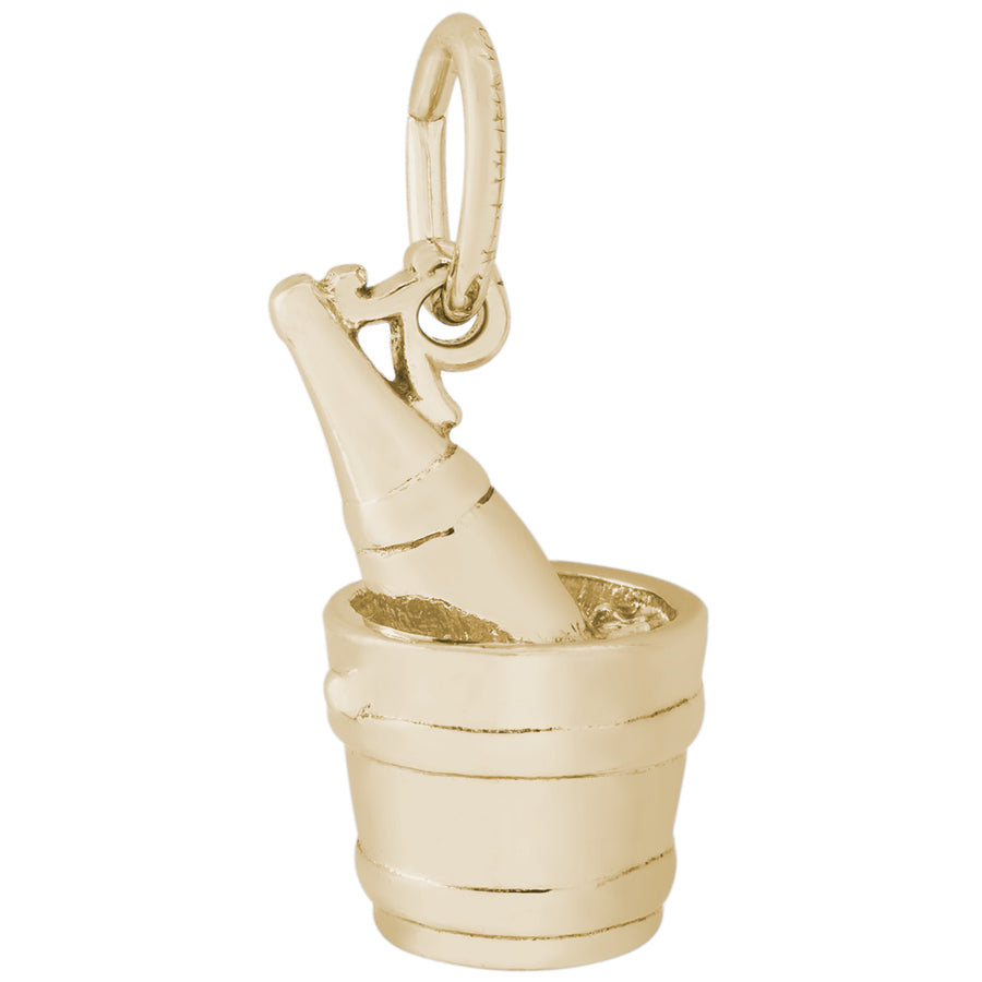 Rembrandt 14k Yellow Gold Champagne Bucket Charm