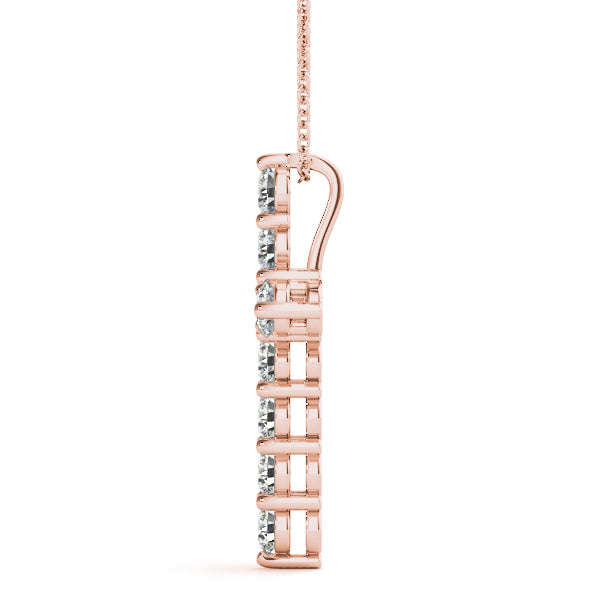 Shared Prong Cross Pendant