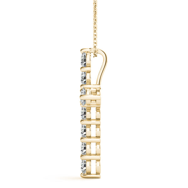 Shared Prong Cross Pendant