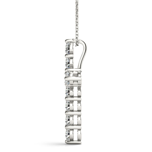 Shared Prong Cross Pendant