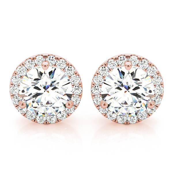 Round Martini Halo Studs