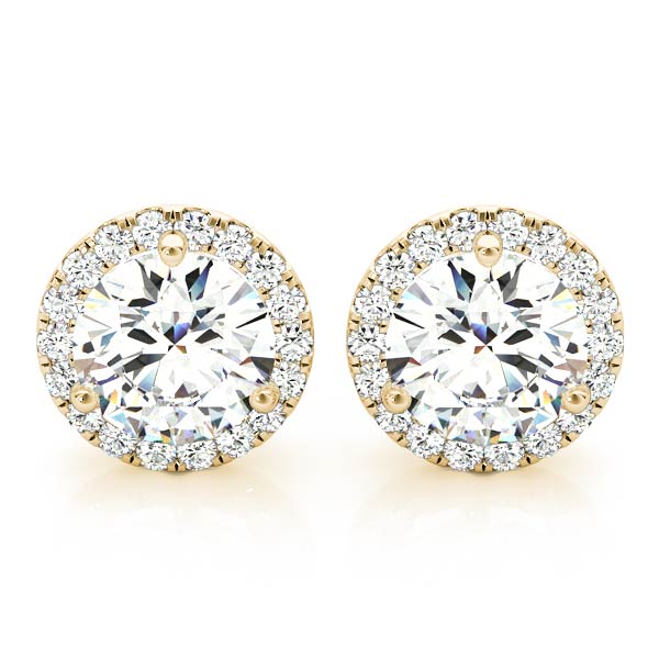 Round Martini Halo Studs