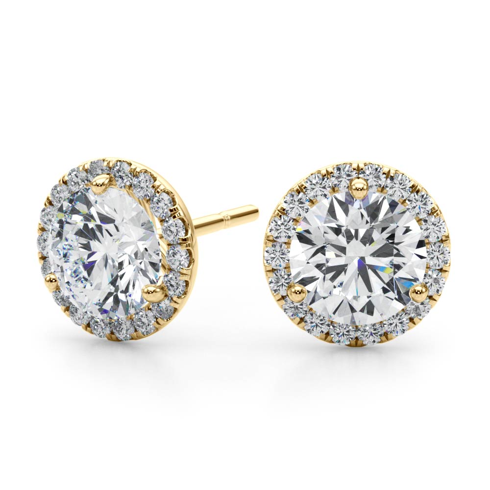 Round Martini Halo Studs