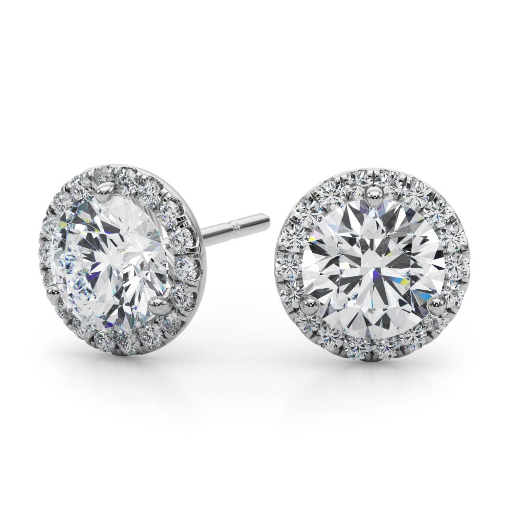 Round Martini Halo Studs