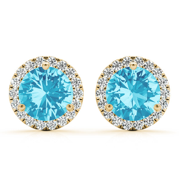 Round Martini Halo Studs