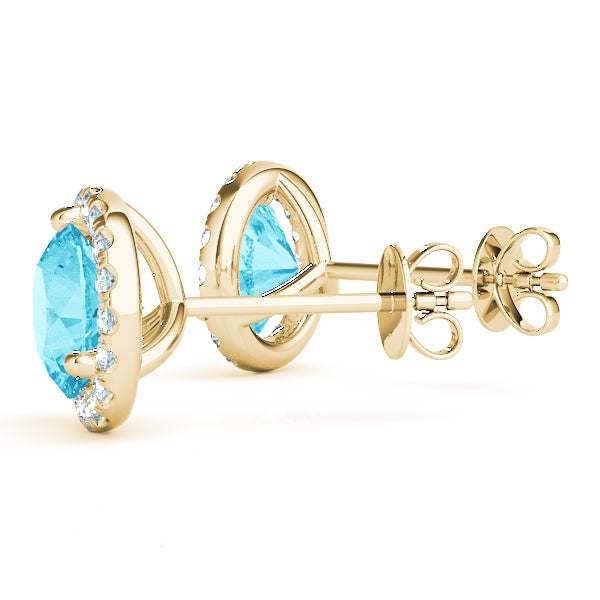 Round Martini Halo Studs