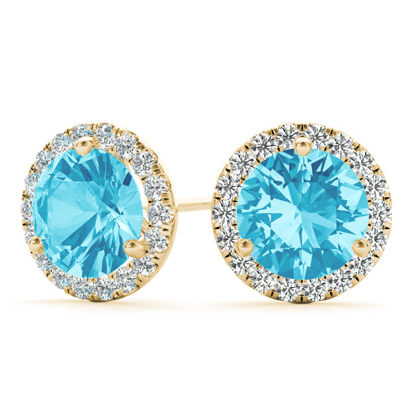 Round Martini Halo Studs