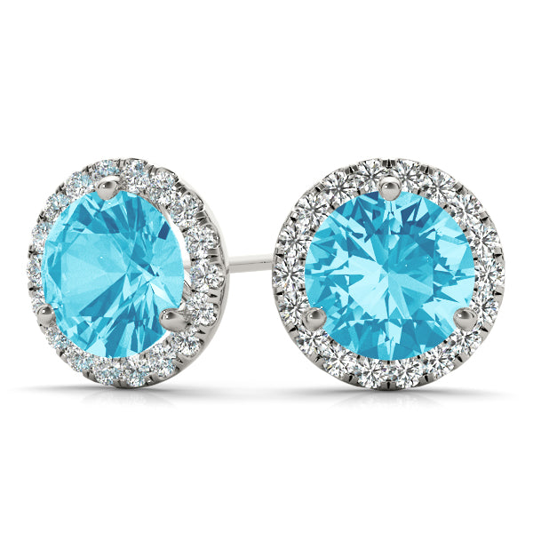 Round Martini Halo Studs
