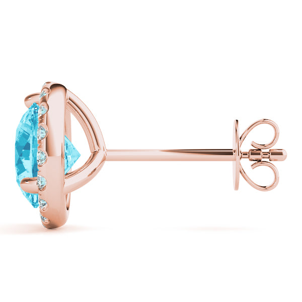 Round Martini Halo Studs