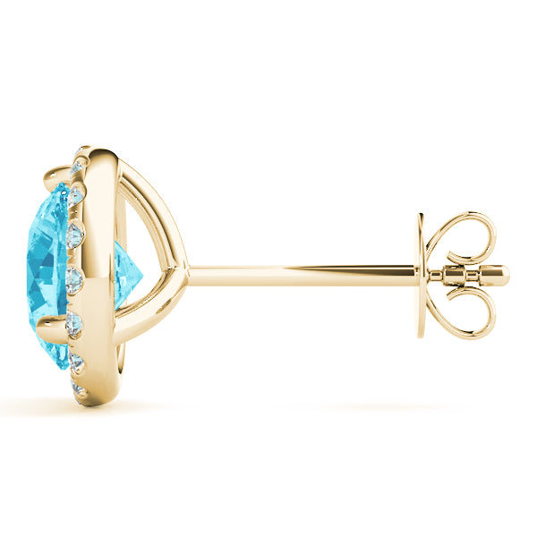 Round Martini Halo Studs