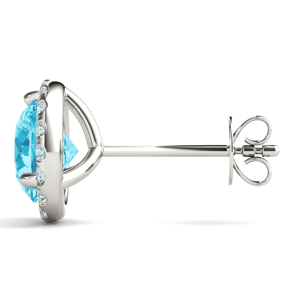 Round Martini Halo Studs