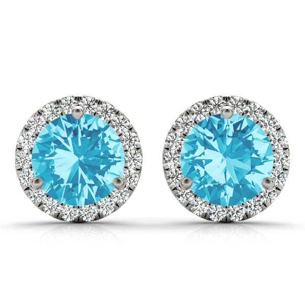 Round Martini Halo Studs