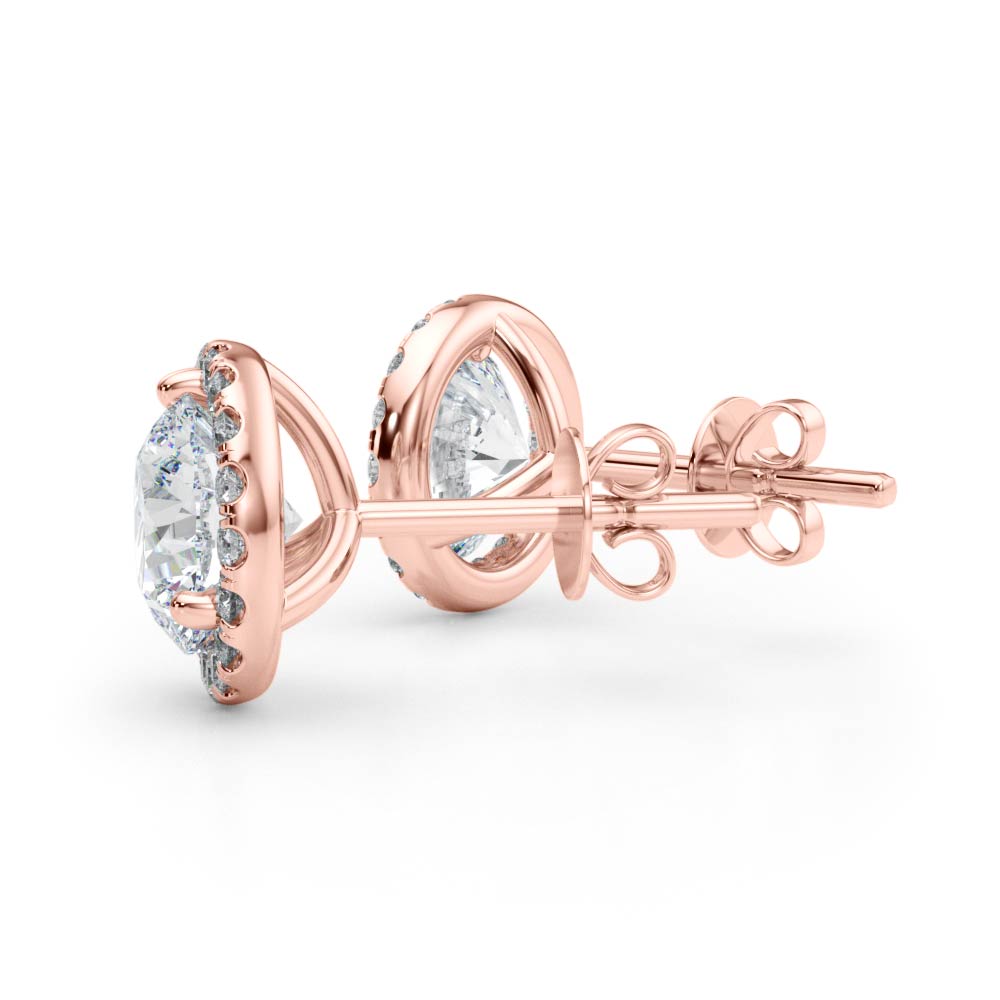 Round Martini Halo Studs