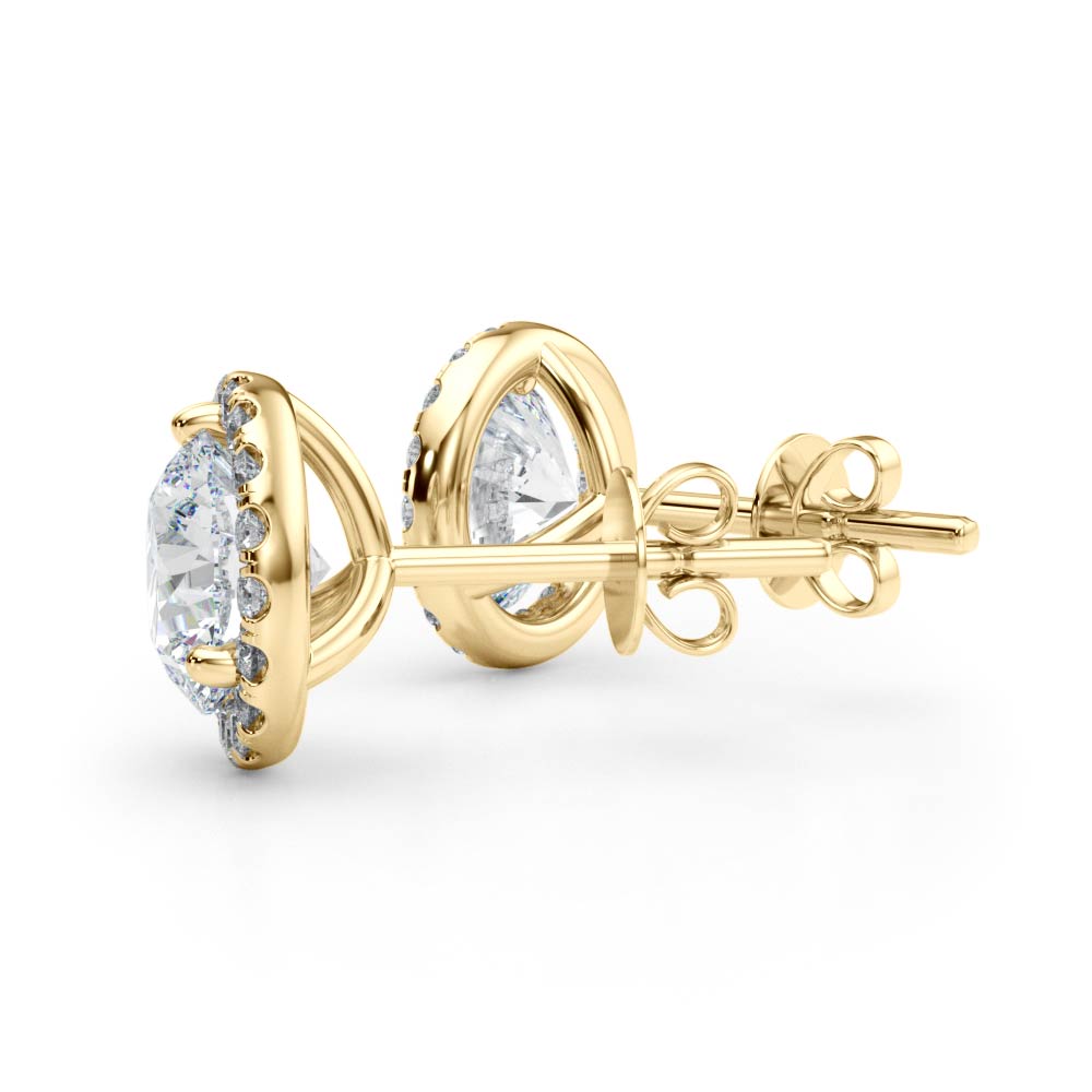 Round Martini Halo Studs