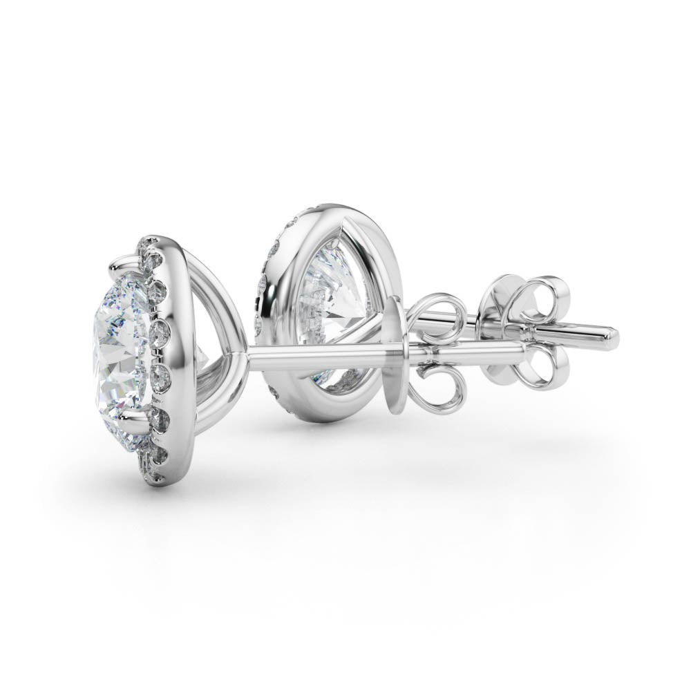 Round Martini Halo Studs