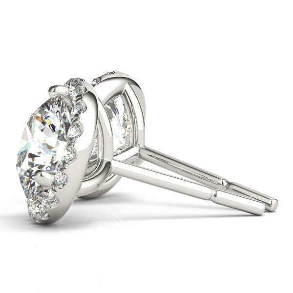 Round Martini Halo Studs