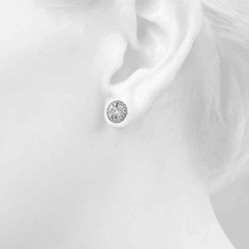 Round Martini Halo Studs