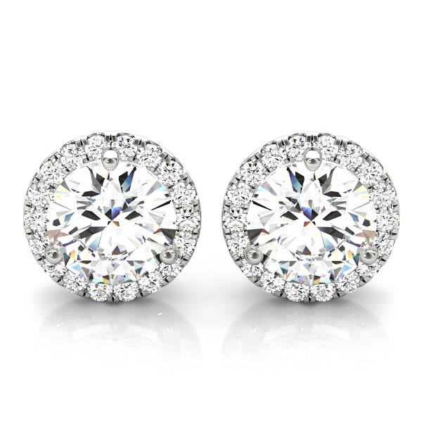 Round Martini Halo Studs