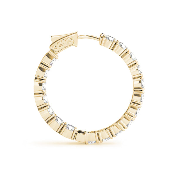 Inside-Out Vault Lock Hoop Earrings