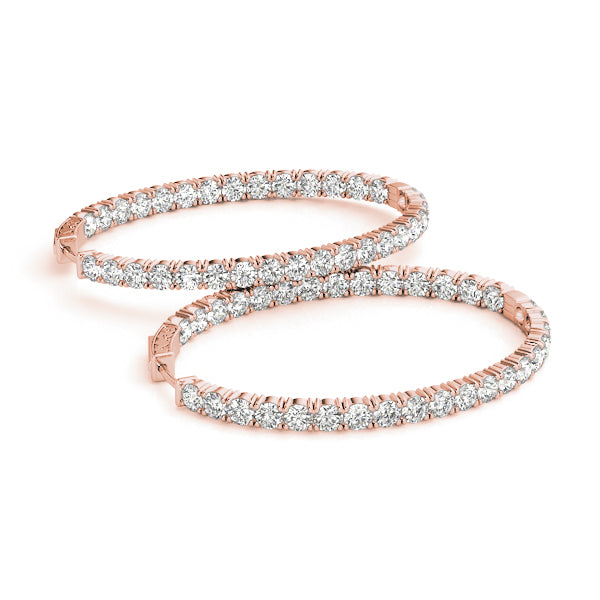 Oval Shaped Inside-Out Hoop Earrings