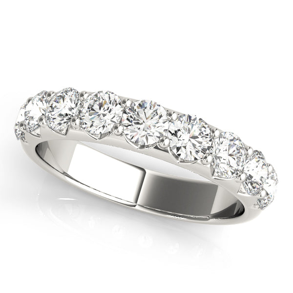 Shared Prong Diamond Wedding Band