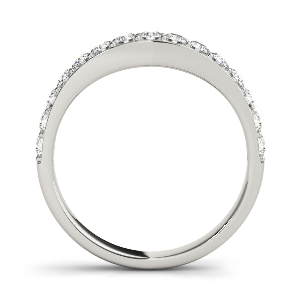 Prong Set Curved Wedding Band
