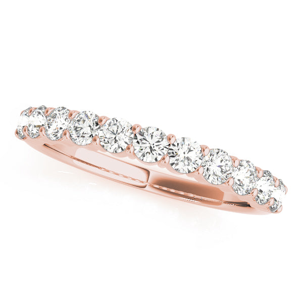 Single Row Prong Set Wedding Band