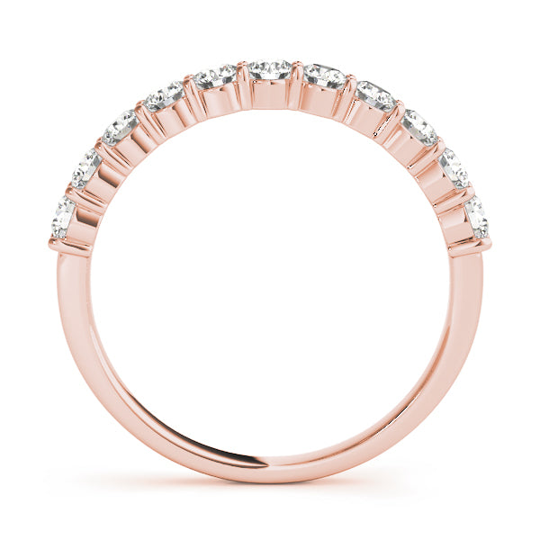Single Row Prong Set Wedding Band