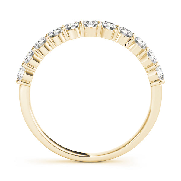 Single Row Prong Set Wedding Band
