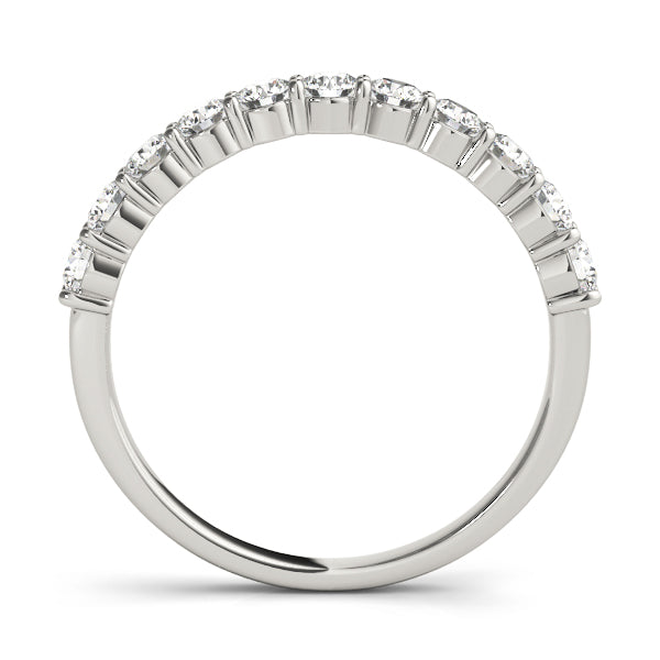 Single Row Prong Set Wedding Band