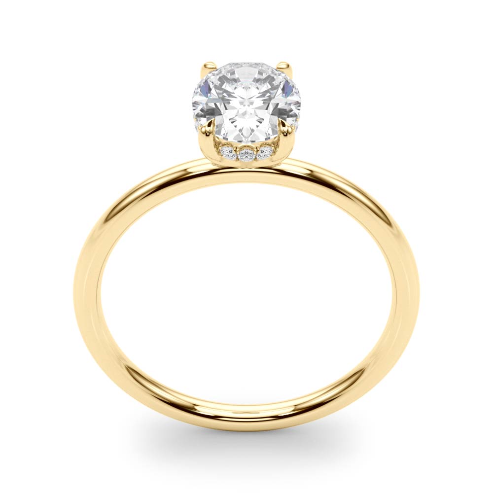 Oval Hidden Halo Engagement Ring