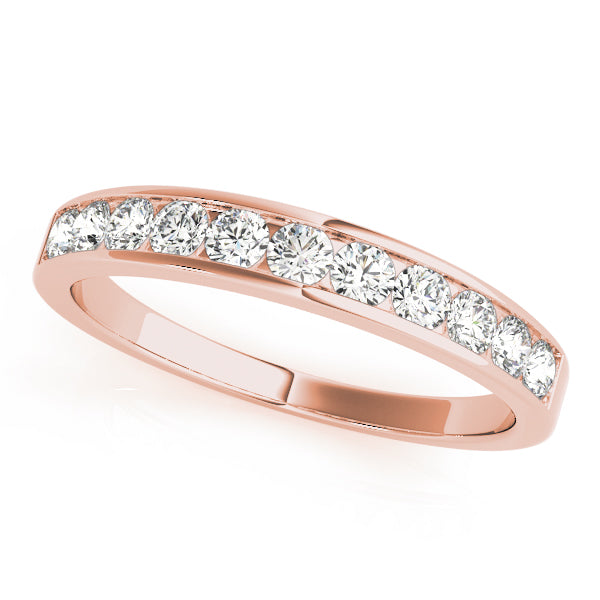 Channel Set Wedding Band